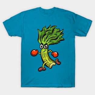 The Running Celery Cartoon T-Shirt